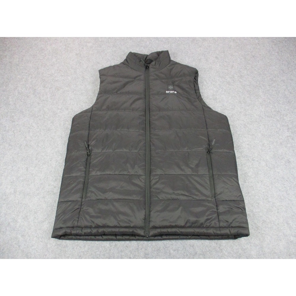 Ororo Vest Mens Extra Large Tall Black Puffer Quilted Full Zip Coat No Battery